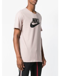 T-shirt à col rond imprimé rose Nike