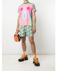 T-shirt à col rond imprimé rose Walter Van Beirendonck