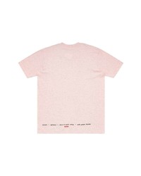 T-shirt à col rond imprimé rose Supreme