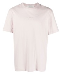 T-shirt à col rond imprimé rose Golden Goose