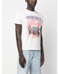 T-shirt à col rond imprimé rose Vilebrequin