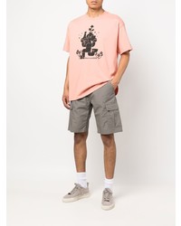 T-shirt à col rond imprimé rose Nike