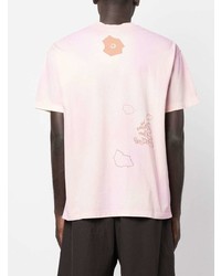 T-shirt à col rond imprimé rose Objects IV Life