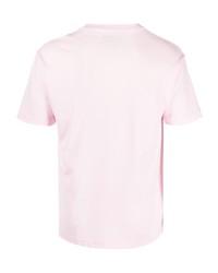 T-shirt à col rond imprimé rose Pleasures