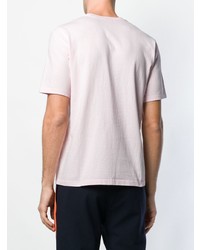 T-shirt à col rond imprimé rose Undercover