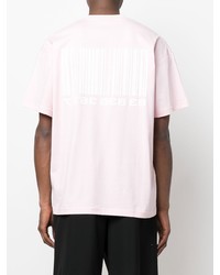 T-shirt à col rond imprimé rose VTMNTS