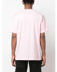 T-shirt à col rond imprimé rose Raf Simons