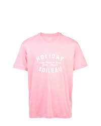 T-shirt à col rond imprimé rose Holiday
