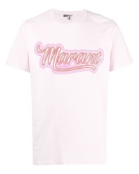 T-shirt à col rond imprimé rose Isabel Marant