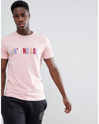 T-shirt à col rond imprimé rose Jack & Jones
