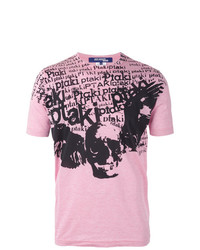 T-shirt à col rond imprimé rose Junya Watanabe MAN