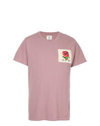 T-shirt à col rond imprimé rose Kent & Curwen