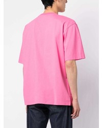 T-shirt à col rond imprimé rose Jacquemus