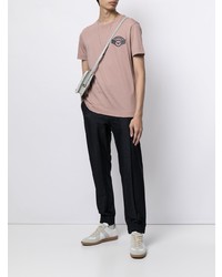 T-shirt à col rond imprimé rose Emporio Armani