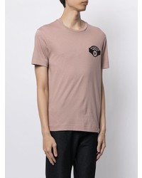 T-shirt à col rond imprimé rose Emporio Armani