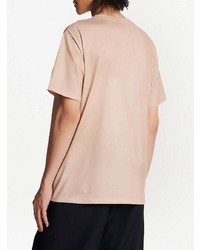 T-shirt à col rond imprimé rose Balmain