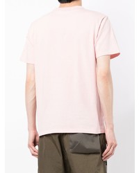 T-shirt à col rond imprimé rose MAISON KITSUNÉ