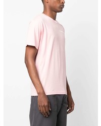 T-shirt à col rond imprimé rose Stone Island