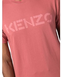 T-shirt à col rond imprimé rose Kenzo