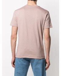 T-shirt à col rond imprimé rose Emporio Armani