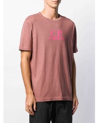 T-shirt à col rond imprimé rose CP Company