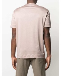 T-shirt à col rond imprimé rose Emporio Armani