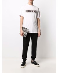 T-shirt à col rond imprimé rose Philipp Plein