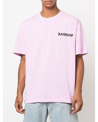 T-shirt à col rond imprimé rose BARROW