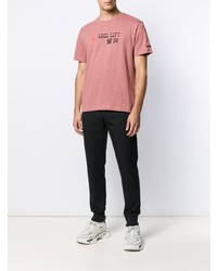 T-shirt à col rond imprimé rose Les Hommes Urban