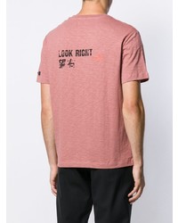 T-shirt à col rond imprimé rose Les Hommes Urban