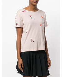T-shirt à col rond imprimé rose Chinti & Parker
