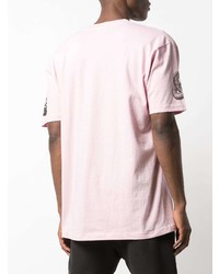 T-shirt à col rond imprimé rose Supreme