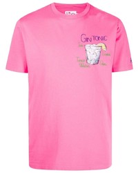 T-shirt à col rond imprimé rose MC2 Saint Barth