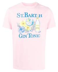 T-shirt à col rond imprimé rose MC2 Saint Barth