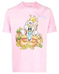 T-shirt à col rond imprimé rose MC2 Saint Barth