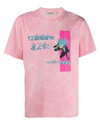T-shirt à col rond imprimé rose Misbhv