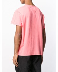 T-shirt à col rond imprimé rose Maison Margiela
