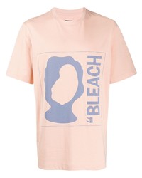 T-shirt à col rond imprimé rose Oamc
