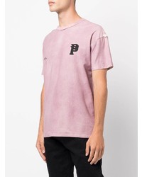 T-shirt à col rond imprimé rose purple brand