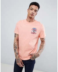 T-shirt à col rond imprimé rose Original Penguin