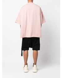 T-shirt à col rond imprimé rose Rick Owens DRKSHDW