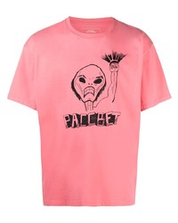 T-shirt à col rond imprimé rose PACCBET