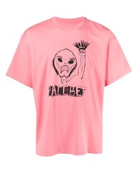T-shirt à col rond imprimé rose PACCBET
