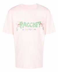 T-shirt à col rond imprimé rose PACCBET