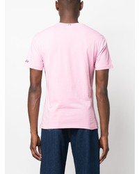 T-shirt à col rond imprimé rose MC2 Saint Barth