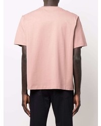T-shirt à col rond imprimé rose Z Zegna