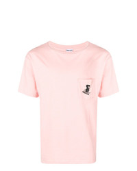 T-shirt à col rond imprimé rose Paterson.