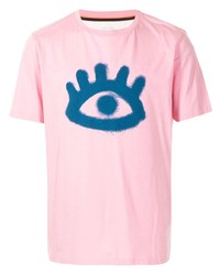 T-shirt à col rond imprimé rose Paul Smith