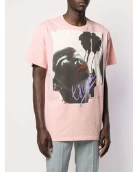 T-shirt à col rond imprimé rose Paul Smith