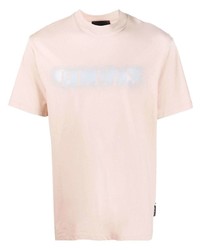 T-shirt à col rond imprimé rose Philipp Plein